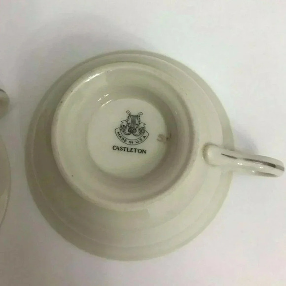Vintage Castleton St Regis Sugar Bowl & 2 Cup Set - Picture 9 of 9